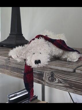 The Boyds Collection Plush Animal Tag - J.B. Bean Series.Rare Fuzzy Polar Bear.